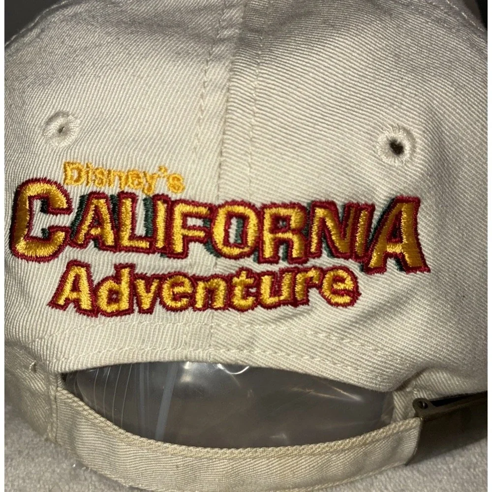 Disneyland California Adventure Hat Youth Beige Mickey Mouse Hiking Cap‎ Vtg 90s